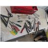 Image 2 : Metal Tool Box with OddnEnds of Tools ...wrenches  Tin Snips, Screw drivers plus others