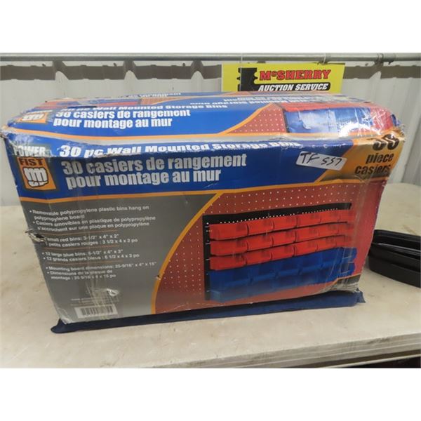30 pc Wall Mount Storage Bins
