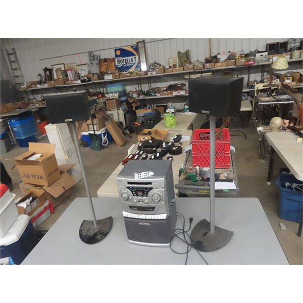 Memorex Stereo with Stereo, CD + Cassette &  Kenwood Speakers