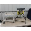 Image 1 : Iron Horse Adjustable Roller Stand & Metal Stand  on Casters 17" x 18" x 14"