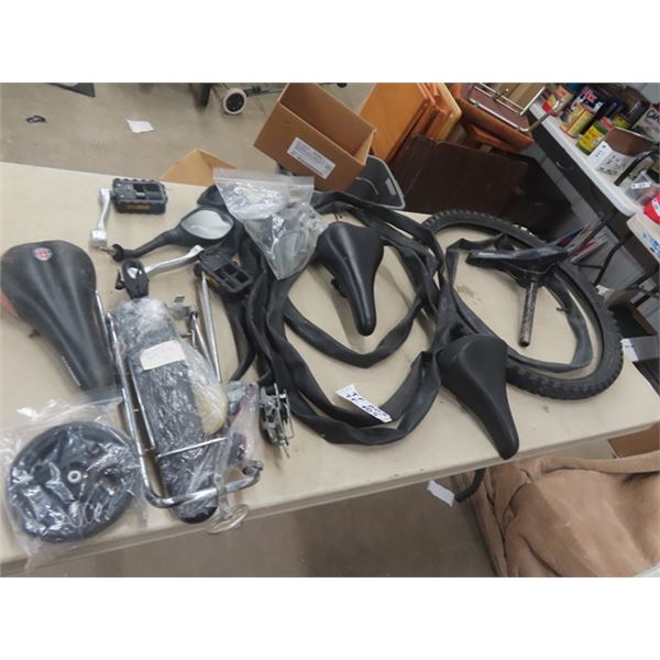 Bicycle Parts; Tire Tubes, Pedals, Mirror, Fender,  Seats & Carrier