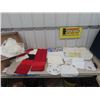 Image 1 : Vintage Box of Doilies, Napkins, Tablecloths plus  more...