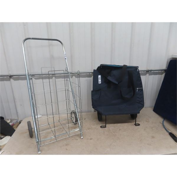One New Kyla Ikea Cooler Bag on Wheels & Metal  Cart on Wheels