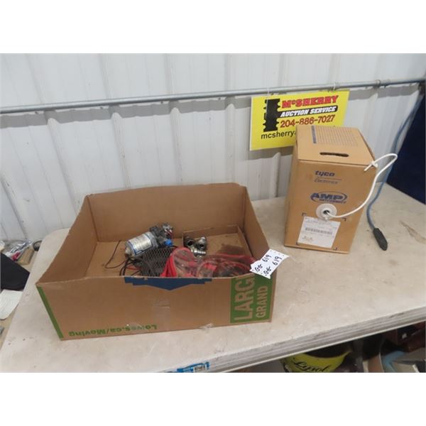 4 Hydraulic Adapters, Booster Cables, Car Warmer,  Telephone Cable plus more