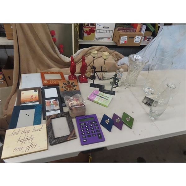 Picture Frames, Ornaments, Vases & Candle  Holders