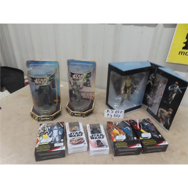 8 Star Wars Figures in Packages including  HyperReal
