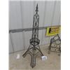 Image 3 : Wrought Iron Eifle Tower Display 36" Tall &  Wine Rack