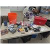 Image 1 : Hardware Bundle; Metal Tool Box, Timer, 5 Gal  Bucket, Caster, Plumbing + Various hardwares plus mor