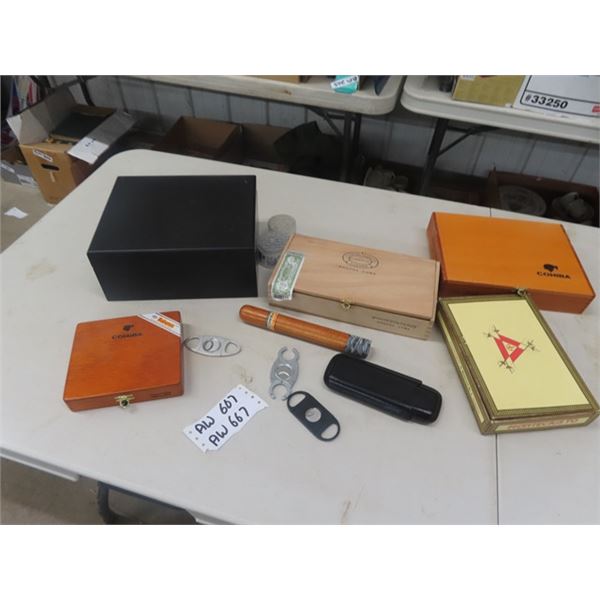 Humidor Cigar Boxes & Cutters