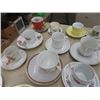 Image 2 : Variety of China Cups + Saucer Pairs & Salt +  Pepper Shakers