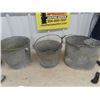 Image 2 : 5 Galvanized Buckets; Gas Can, Mop Pail & 3 Pails