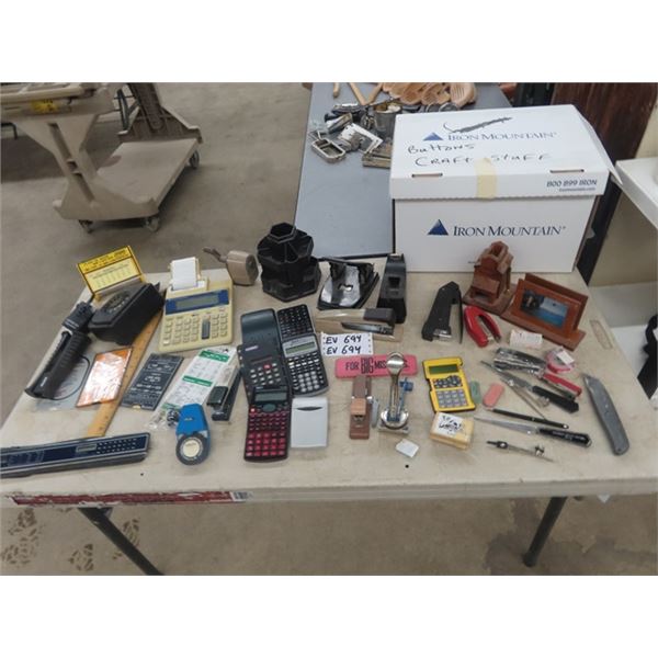 Office Supplies; Stapler, Calculator, Pencil  Sharpener plus more