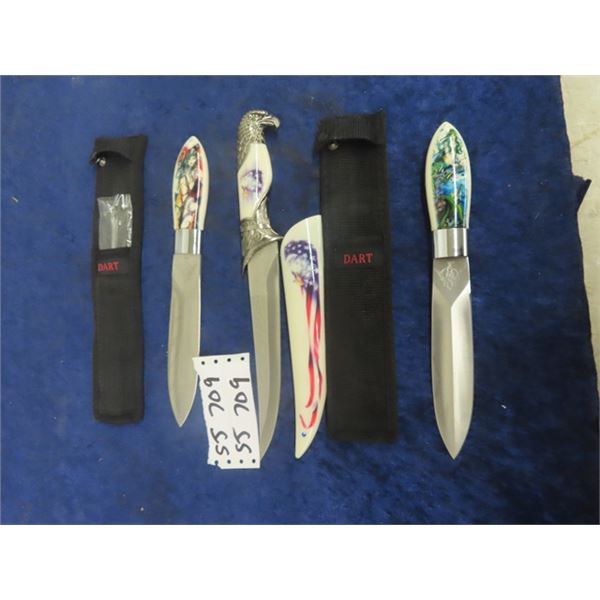 3 New Decorative Blades; 1) 13" Long, 2) 11.5"  Long