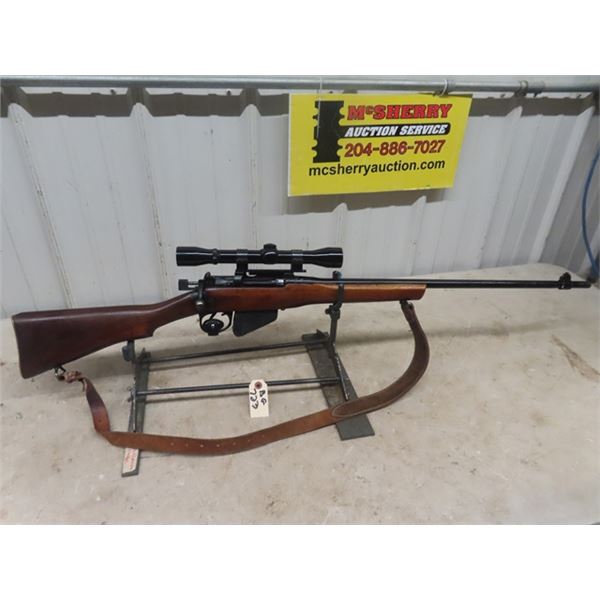 Enfield M14 BA 303 British Serial# 344441  with Bushnell 4x Scope, 1 Magazine & Leather Strap - MUST