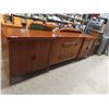 Image 1 : All Teak Dinning Room Suite - Amazingly Large  Buffet 35" x 124" x 22"  - Table 46" x 56" plus 4 - 1