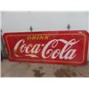 Image 1 : Vintage Metal Coca-Cola Sign 40" x 117"