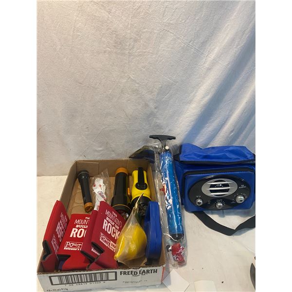 Pump, cooler bag radio ad drink cozies