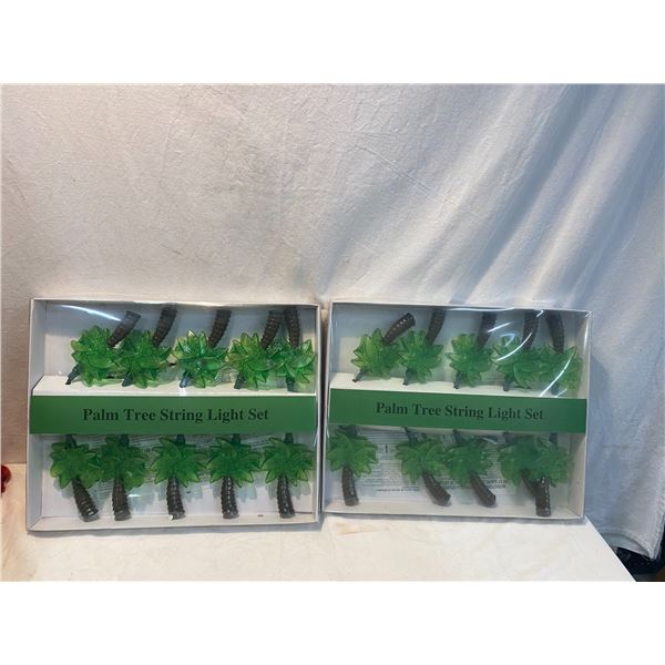 Palm tree string lighting