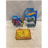 Image 1 : 2 hot wheels and Mary Jane tin