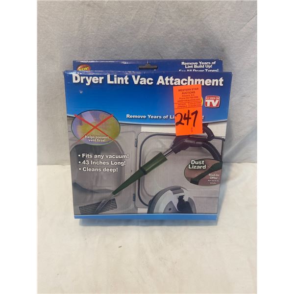 Dryer lint vac attachment