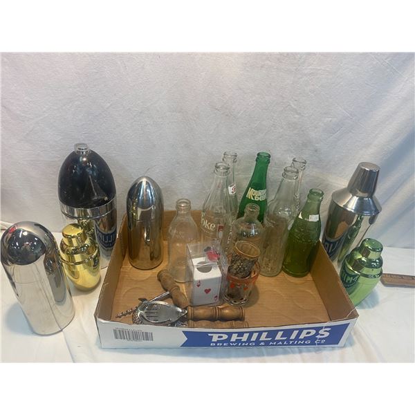 Bottles and shakers etc