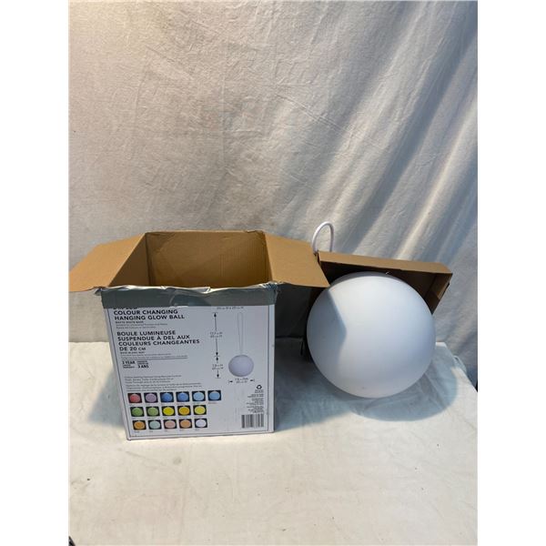 Color changing hanging glow ball
