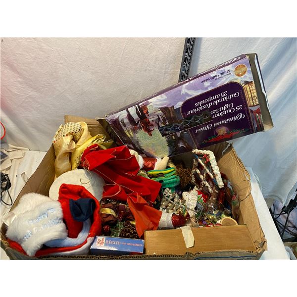 Assorted Christmas items and decor