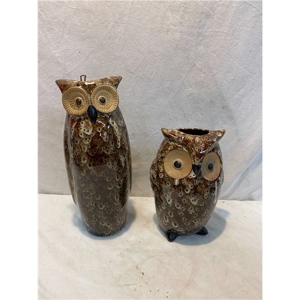 Owl decor vase