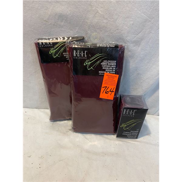 Shower curtain liners and rings