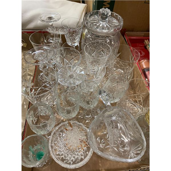 Crystal glasses etc