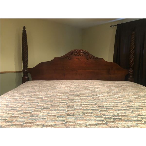 Ethan Allen King Bed with two side tables and dresser and mirror LOCATED IN PENTICTON FOR PICK UP