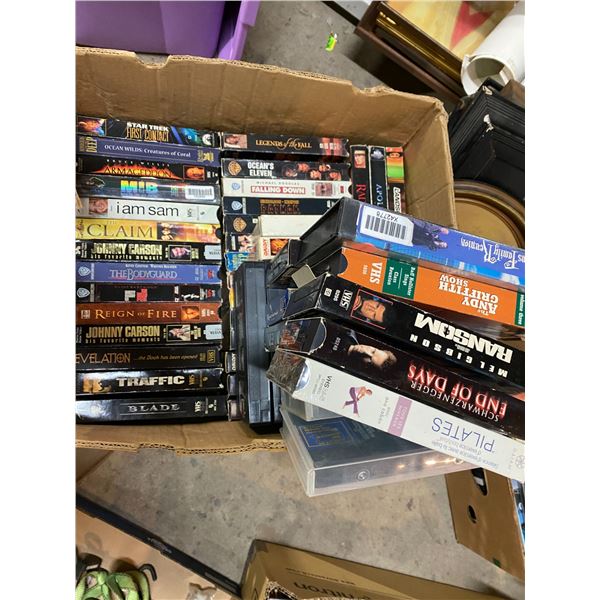 Two boxes vhs tapes