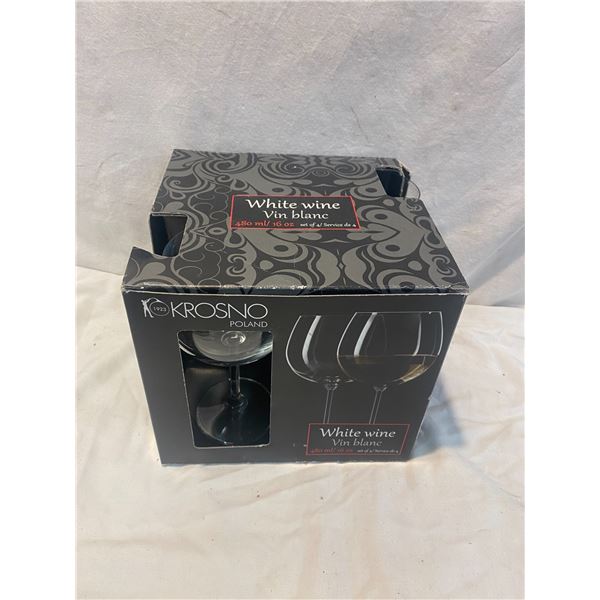 Krosno white wine glasses