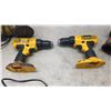 Image 8 : 2 DEWALT CORDLESS DRILLS WITH BATTRIES AND CHARGERS, DEWALT ANGLE GRINDER AND HEAVY DUTY POLISHER/GR