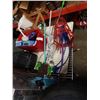 Image 2 : CLEANING SUPPLIES, THERMOSTATS, SONY RADIO, WIRE SHELF AND STOOL