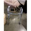 Image 2 : ALUMINUM FOLDING WALKER AND WICKER HAMPER