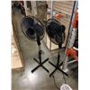 Image 1 : 2 BLACK FLOOR FANS