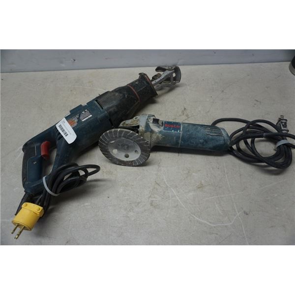 BOSCH RS5 RECIPROCATING SAW AND ANGLE GRINDER BOTH WORKING