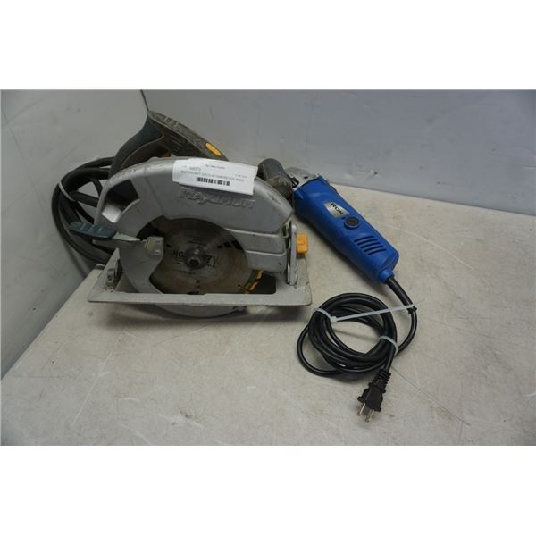 MASTERCRAFT CIRCULAR SAW AND ROK ANGLE GRINDER BOTH WORKING