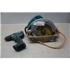 Image 1 : MAKITA CIRCULAR SAW AND CORDLESS 13MM DRILL NO BATTERY BOTH WORKING