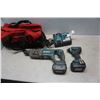 Image 1 : MAKITA CORDLESS HAMMER DRILL AND IMPACT GUN WITH 2 BATTERIES AND CHARGER - TESTED WORKING