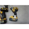 Image 2 : DEWALT CORDLESS TOOL SET - IMPACT GUN, DRILL, VARIABLE SPEED RECIPROCATING SAW, 3 BATTERIES AND CHAR