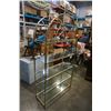 Image 2 : BRASS AND GLASS 5 TIER SHELF