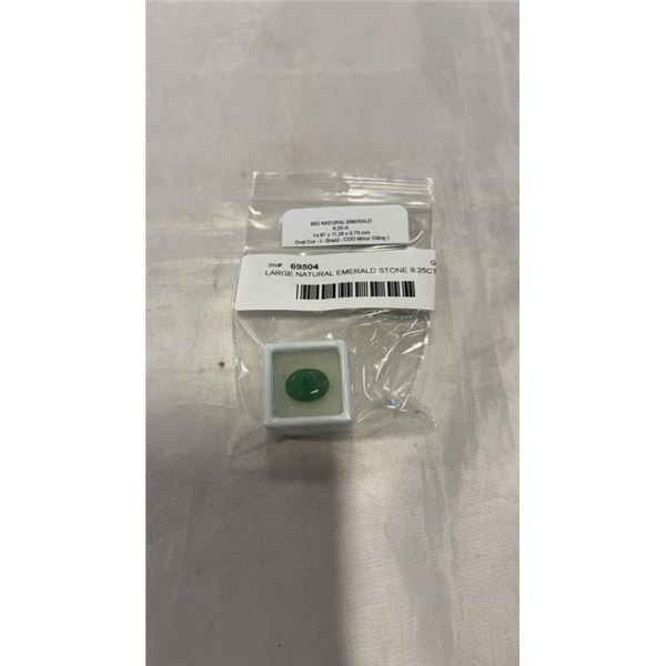 LARGE NATURAL EMERALD STONE 9.25CT