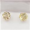 Image 1 : NEW STERLING SILVER 8.13MM X 8.03MM GENUINE LEMON QUARTZ EARRINGS, 3.7CTS, W/A $835.00