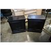 Image 1 : PAIR OF BLACK PAINTED 2 DRAWER NIGHTSTANDS