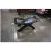 Image 1 : MODERN GLASSTOP COFFEE TABLE