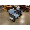 Image 2 : 2 WOOD FRAMED ACCENT CHAIRS