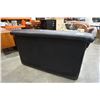 Image 4 : BLACK LEATHER LOOK LOVESEAT