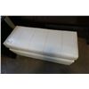 Image 2 : WHITE LEATHER LOOK STORAGE BENCH